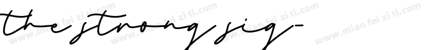 the strong sig字体转换